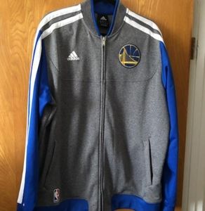 Warriors warm up jacket. Gently worn; like new